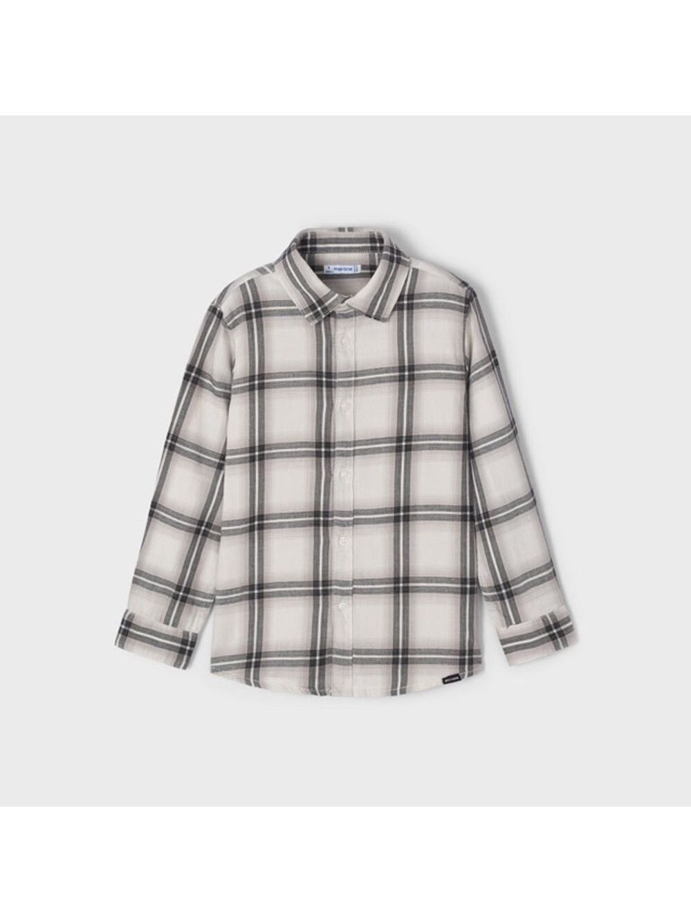 Size 5 Boys Mayoral Kids Checkered Button Down Shirt - Black and White